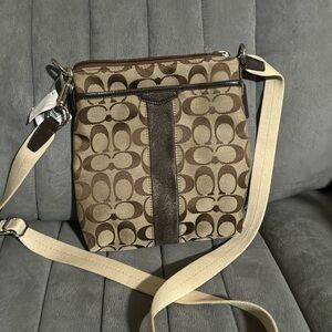Brown & Tan Coach Crossbody